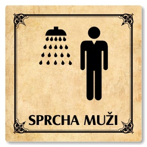 Sprcha muži, 148x148mm, pergamen, Nebraska